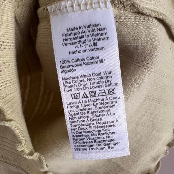 J. Crew Pointelle Short-Sleeve Knit Cardigan Top Green XS CI601 New - Picture 5 of 7